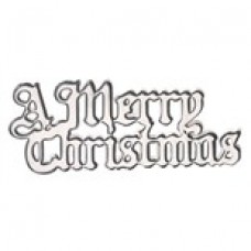Silver merry christmas motto